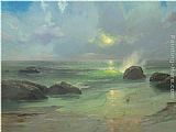 Thomas Kinkade Pacific Nocturne painting